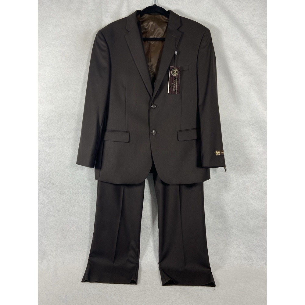 Caravelli 3PC Pant Suit Men's 40S Brown Pants 34x35 Jacket, Pants & Vest NWT